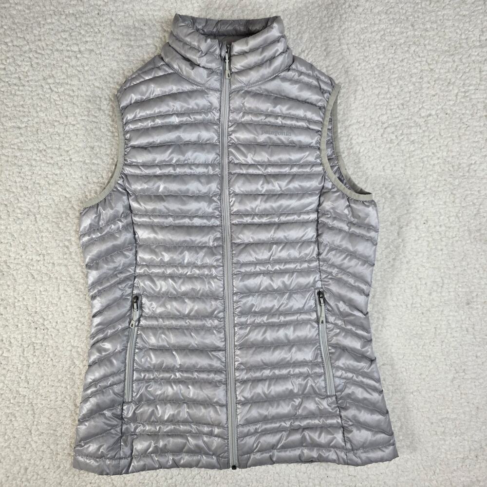 Patagonia Nano Puff Vest Women XS Primaloft Full Zip Gray Outdoors